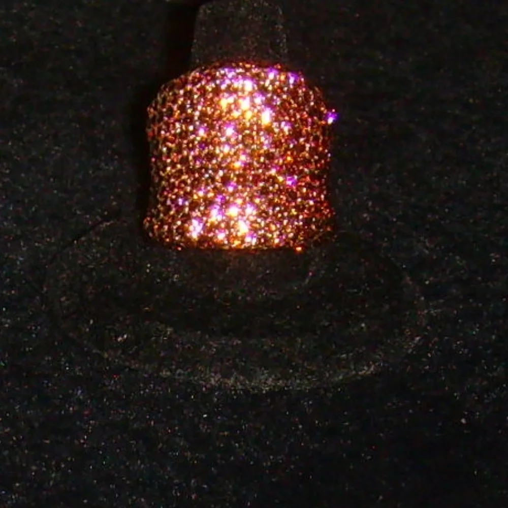 Joan Boyce Rose-Gold Tone and Dk Topaz Colored R/S Concave Style Ring - Size 7 - Picture 1 of 15